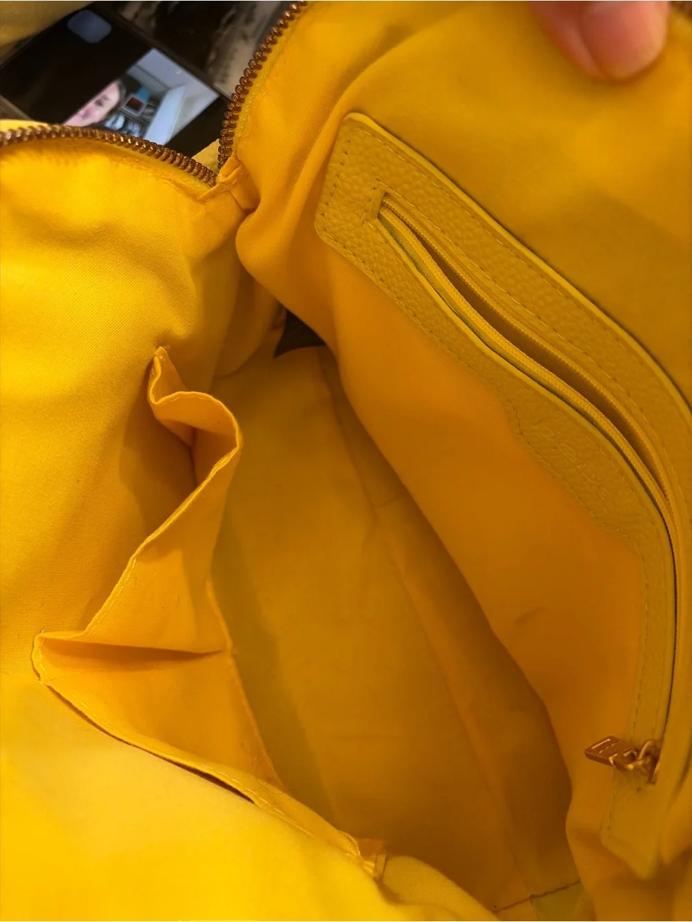 bebe Lemon Yellow Dome Satchel with Crossbody Strap